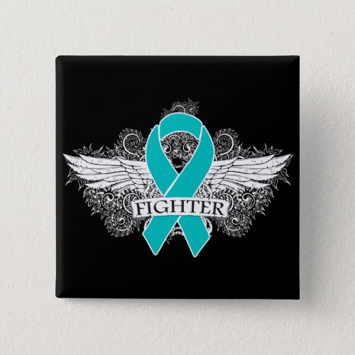 Peritoneal Cancer Fighter Wings Pinback Button