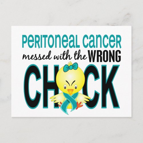 Peritoneal Cancer Messed With Wrong Chick Postcard