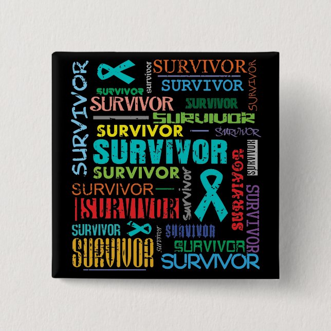 Peritoneal Cancer Survivor Collage.png Pinback Button (Front)