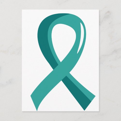 Peritoneal Cancer Teal Ribbon 3 Postcard