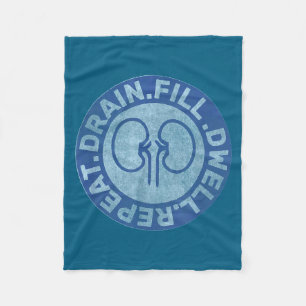 Peritoneal Dialysis Nurse Funny Quote - Black, Uni Fleece Blanket