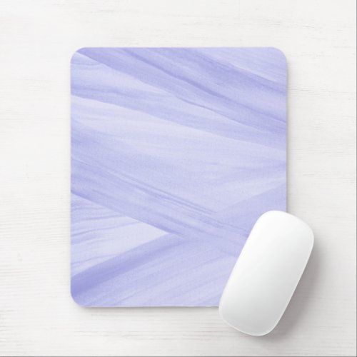 Periwinkle Abstract Lines Brushstrokes Pattern Mouse Pad