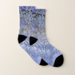 Periwinkle And Gray Graphic Art Socks at Zazzle