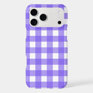 Periwinkle and white gingham iPhone 17 pro max case