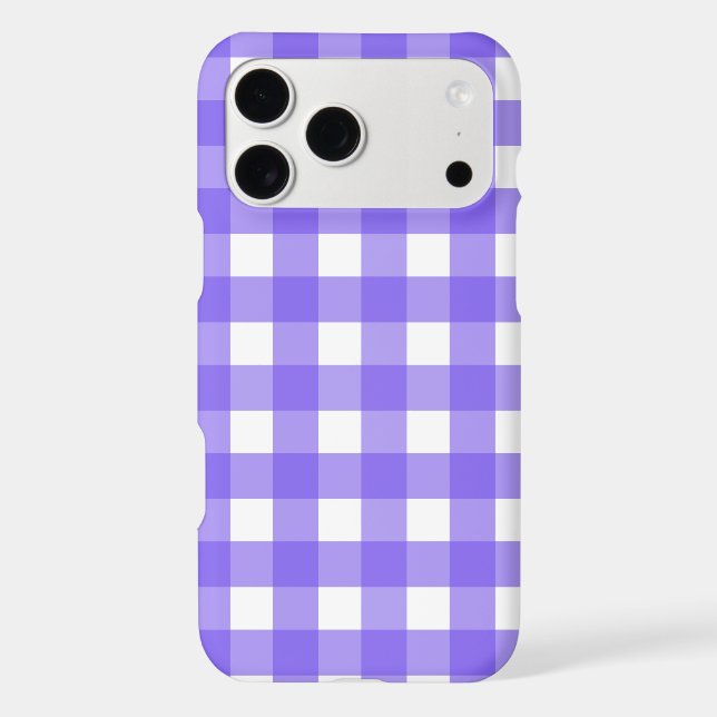 Periwinkle and white gingham Case-Mate iPhone case (Back)