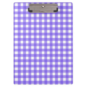 Periwinkle and white gingham clipboard