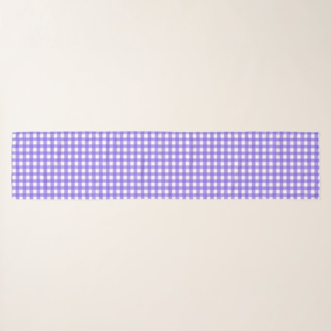 Periwinkle and white gingham scarf (Front (Horizontal))