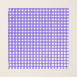 Periwinkle and white gingham scarf