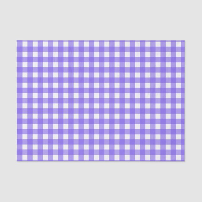 Periwinkle and white gingham tissue paper (Front)