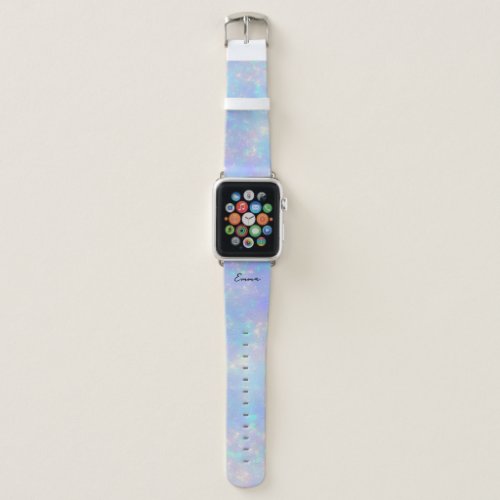 Periwinkle Aqua Iridescent Opal Apple Watch Band