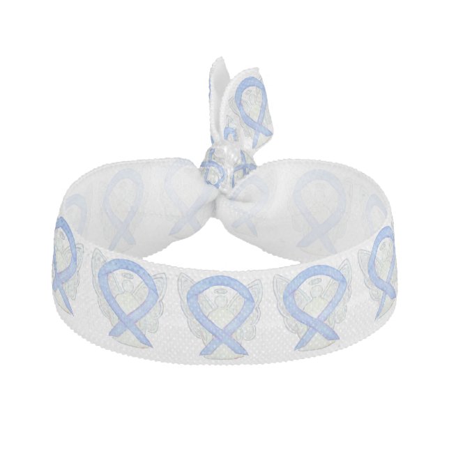 Periwinkle Awareness Ribbon Angel Custom Hair Ties (Front)