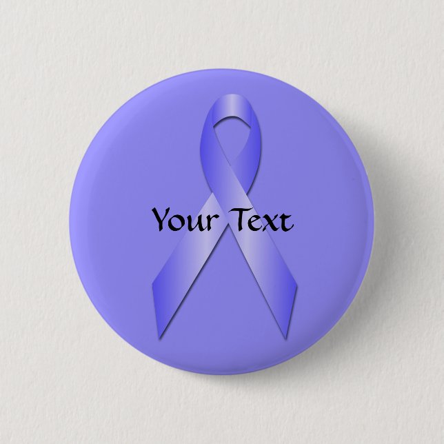 Periwinkle Awareness Ribbon Button Template (Front)