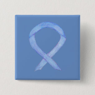 Periwinkle Awareness Ribbon Custom Art Pins