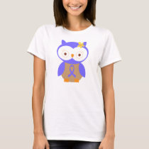 Periwinkle Awareness Ribbon Owl T-Shirt