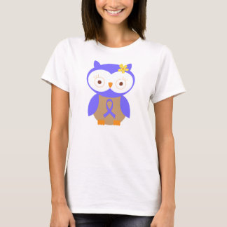 Periwinkle Awareness Ribbon Owl T-Shirt