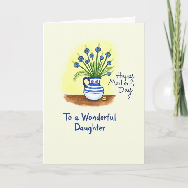 Periwinkle Blooms Mothers Card (Front)