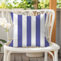 Periwinkle Blue and White Awning Stripes