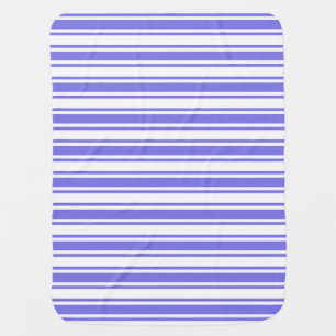 Periwinkle blue and white candy stripes baby blank baby blanket