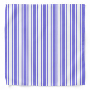 Periwinkle blue and white candy stripes bandana