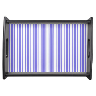 Periwinkle blue and white candy stripes serving tray