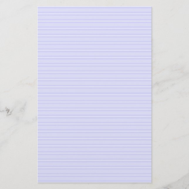 Periwinkle Blue and White Striped Stationery Paper (Front)
