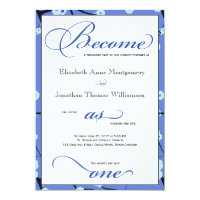 Periwinkle Blue Christian Wedding Invitations