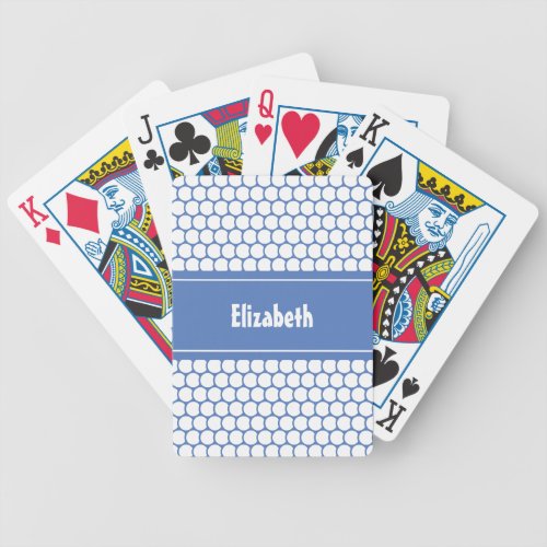 Periwinkle Blue Custom Personalized Name Geometric Bicycle Playing Cards Periwinkle Blue Custom Personalized Name Geometric Bicycle Playing Cards