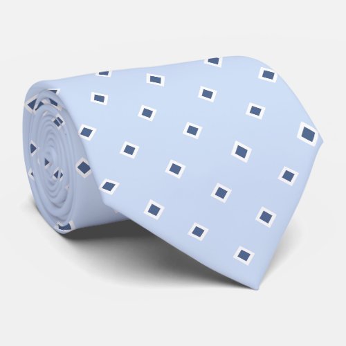 Periwinkle Blue Diamond Polka Dot Pattern Neck Tie