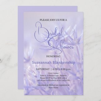 Periwinkle Blue Floral Background Bridal Shower 