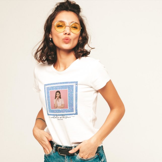 Periwinkle Blue Glitter | Business Photo T-Shirts (Creator Uploaded)