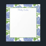 Periwinkle Blue Hydrangea Pattern Notepad<br><div class="desc">Hydrangea flowers in shades of periwinkle blue. Original Pattern by Boatman Geller.</div>