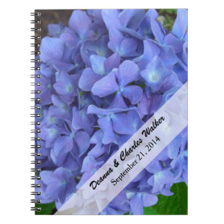 Periwinkle Blue Hydrangea Wedding Guest Notebook
