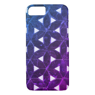 Periwinkle blue purple Mosaic Flower-of-Life iPhone 8/7 Case