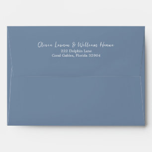 Periwinkle Blue Return Address Envelope Script
