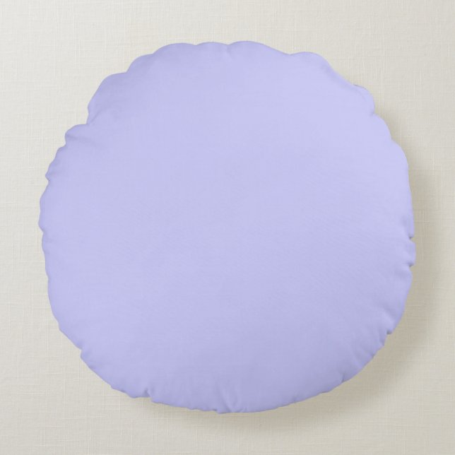 Periwinkle Blue Round Pillow (Front)
