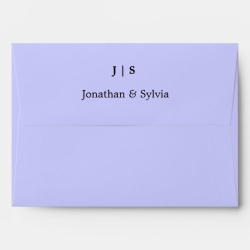 Periwinkle Blue Shade Monograms Name Cool Wedding Envelope