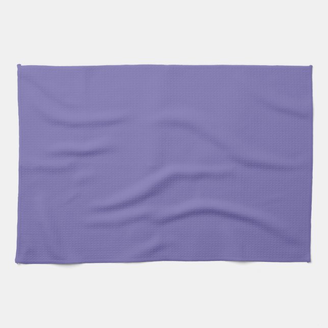 Periwinkle Blue Solid Color Custom Blank Template Kitchen Towel (Horizontal)