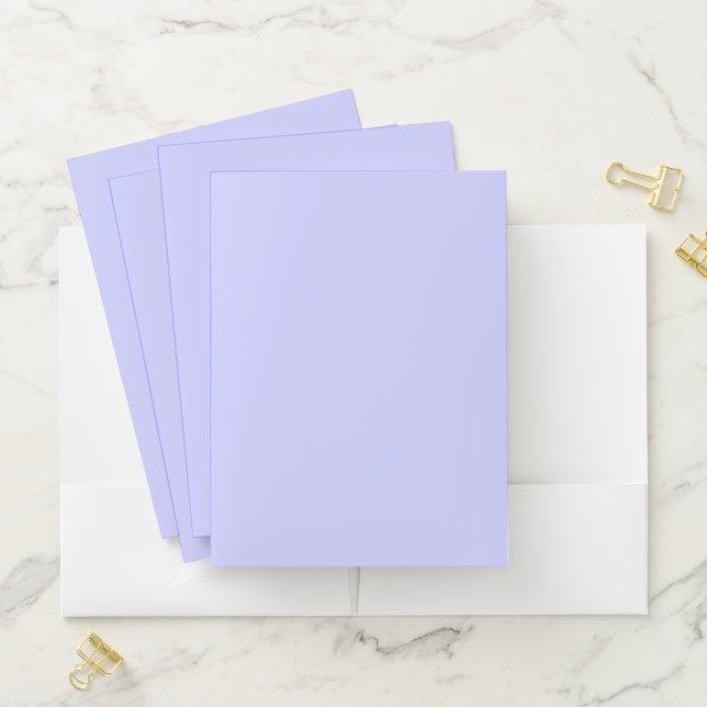 Periwinkle Blue Solid Color | Minimalist Pocket Folder (In Situ)
