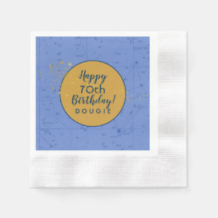 Periwinkle Blue Starmap Birthday Napkins