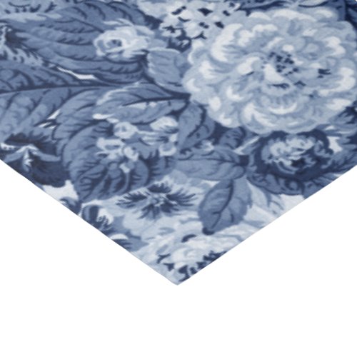 Periwinkle Blue Vintage Floral Toile No3 Tissue Paper