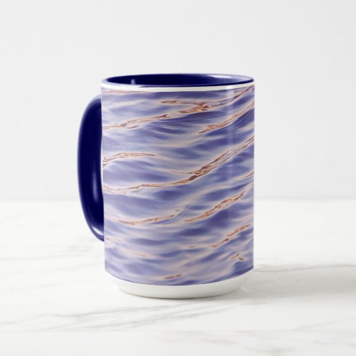Periwinkle Blue Water Abstract Art Mug