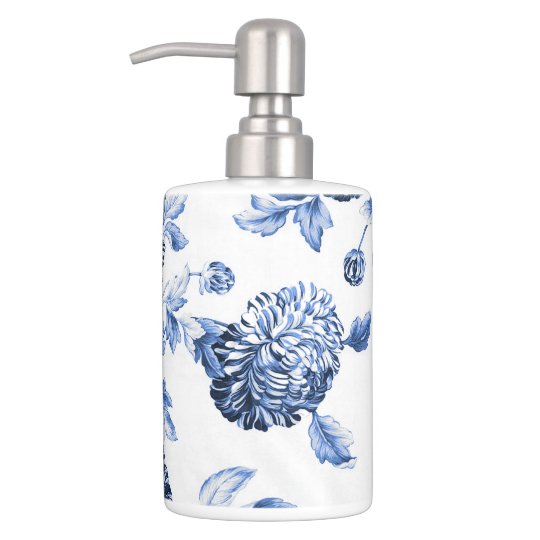 Ornate Patterned Blue Elephant Soap Dispenser And
