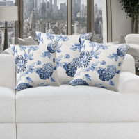 Periwinkle Blue & White Floral Toile No.2