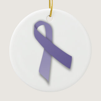 Periwinkle Cancer and Political Statement Ribbon Ceramic Ornament