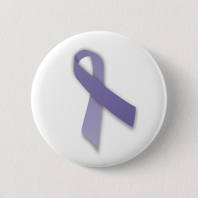 Periwinkle Cancer and Political Statement Ribbon Pinback Button (Front)