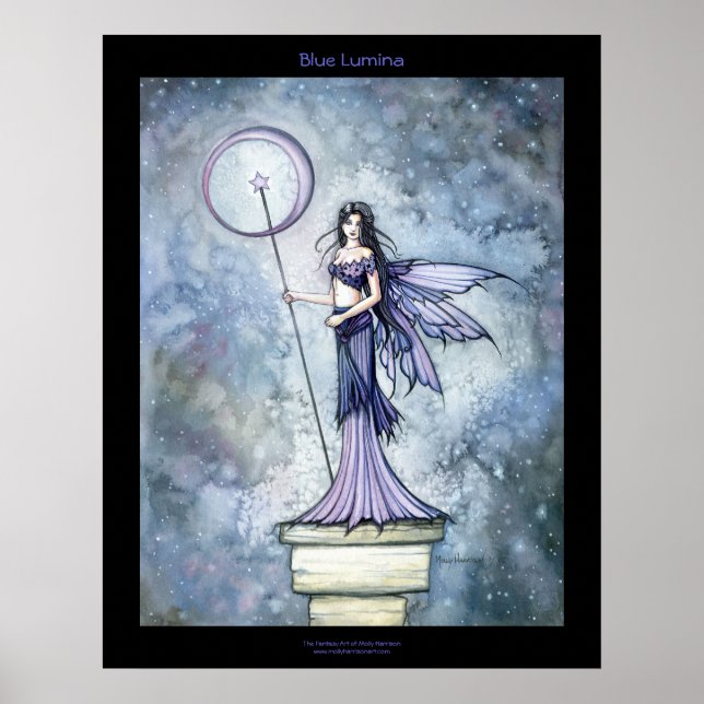 Periwinkle Celestial Gothic Fairy Poster (Front)