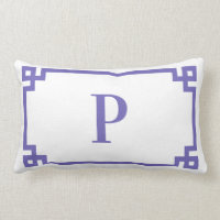 Periwinkle Decorative Greek Key Border Monogram