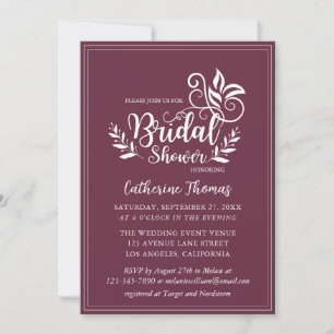 Periwinkle Decorative Wedding Calligraphy Invitation