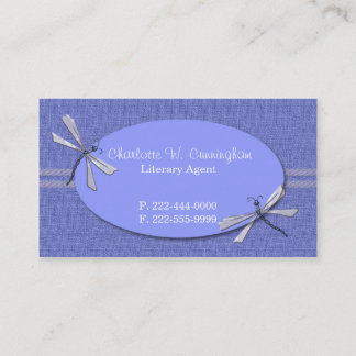 Periwinkle Dragonflies Custom Business Card