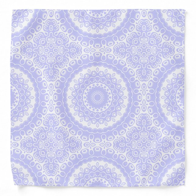 Periwinkle Dream Mandala Pattern Bandana (Front)